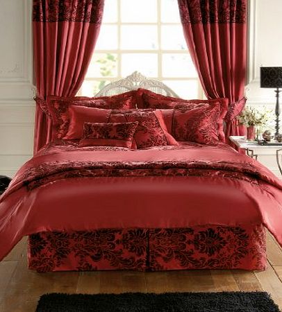 My1stWish Burgundy Faux Silk Floral Print Pillow Bed Set Double