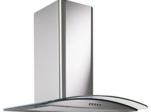 MyAppliances ART28301 60cm Designer Stainless Curved Glass Chimney Cooker Hood Extractor