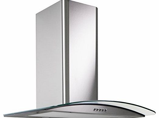 MyAppliances ART28301 60cm Designer Stainless Curved Glass Chimney Cooker Hood Extractor