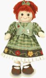 Rag Doll Red Hair , Green Tartan Dress with Green Waistcoat - MyDoll