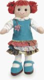 Rag Doll Red Hair, Blue Pinafore with Blue Flounce - MyDoll