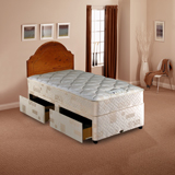 90cm Festival Platform Top 2 Drawer Single Divan Set