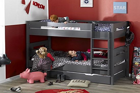 MyKidEcoRoom Bow Bunk Bed - charcoal grey