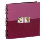 Traditional Zinia Photo Album with 60 pages - raspberry pink (33x33cm)