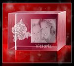 Rose bouquet photo cube