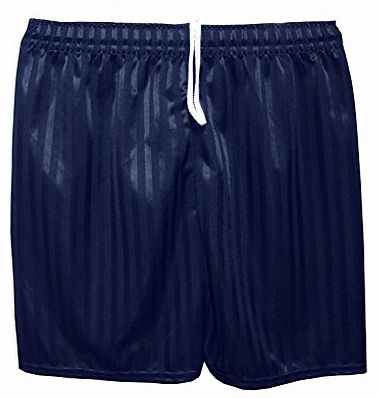 BOYS GIRLS KIDS SCHOOL SHADOW STRIPE CHILDREN ADULT SPORTS GYM PE SHORTS (9-10 Years, Navy Blue)