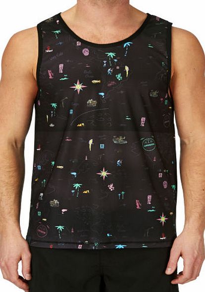 Mystic Mens Mystic Earth Tanktop Surf Tee - Black