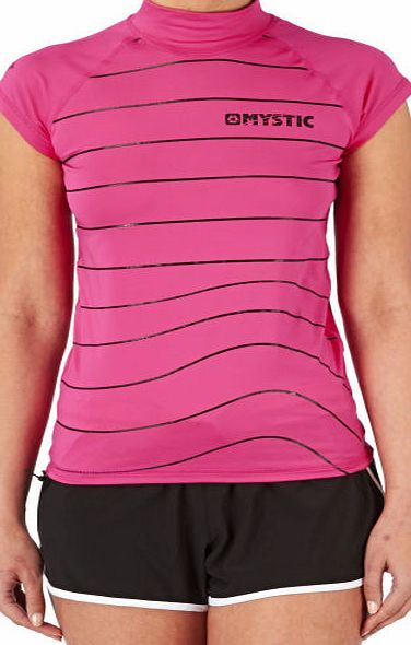 Mystic Womens Star Cap Sleeve Rash Vest - Pink