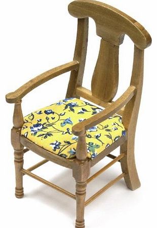 Dolls House Miniature Floral Seated Kitchen Chair