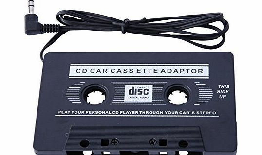 Mzazmi Great Value Car Mp3 Players Car Cassette Tape Adapter for MP3/iPod/Nano/CD/IPhone Black