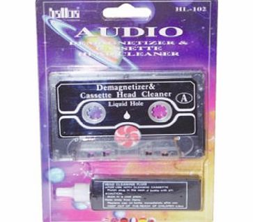 N/A AUDIO CASSETTE HEAD CLEANER CLEANING TAPE WITH FLUID