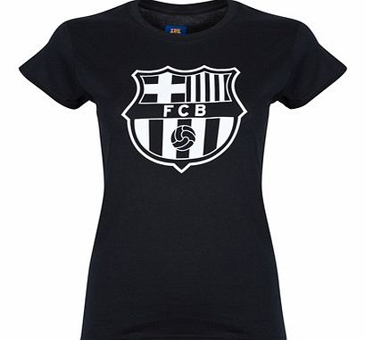 Barcelona Crest T-Shirt - Womens Black