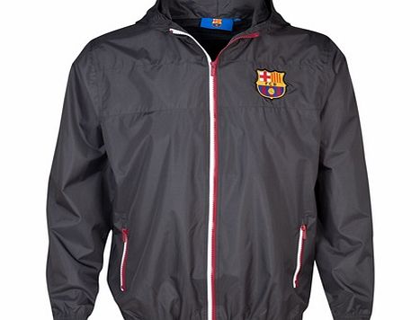 Barcelona Essentials Shower Jacket Charcoal Mens