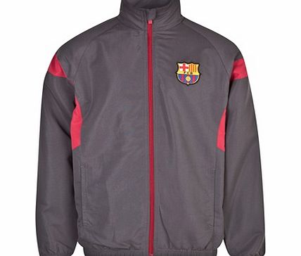 Barcelona Essentials Track Jacket Charcoal Boys