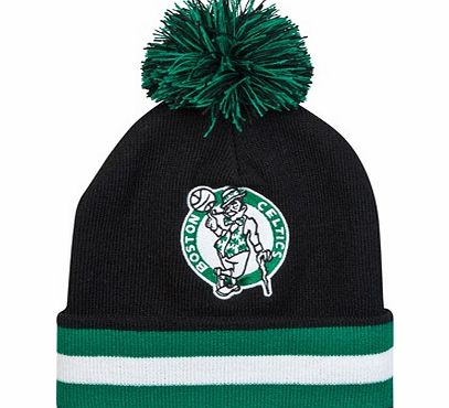 Boston Celtics Blackout Stripe Bobble Hat