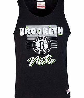 n/a Brooklyn Nets 90s Retro Crew Tank Black