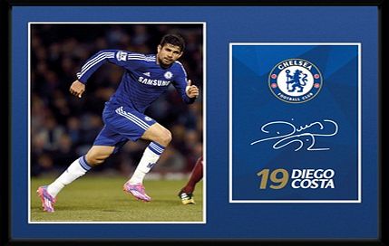 n/a Chelsea 2014/15 Diego Costa Framed Print - 16 x