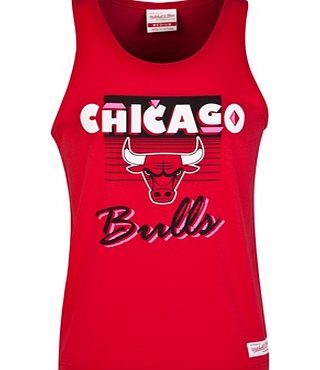 n/a Chicago Bulls 90s Retro Crew Tank Red