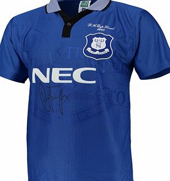 n/a Everton 1995 Signed Duncan Ferguson Shirt DF1