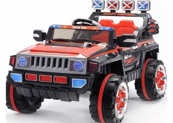 N/A Kids Ride On 12V 2 Seater Jeep with opening doors - Black