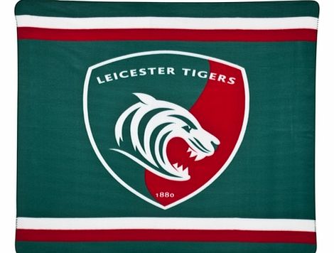 n/a Leicester Tigers Crest Fleece Throw - 120x150