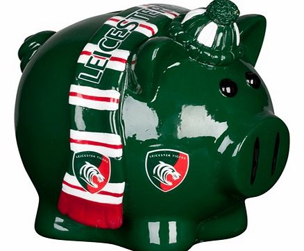 n/a Leicester Tigers Scarf Themed Small Piggy Bank -