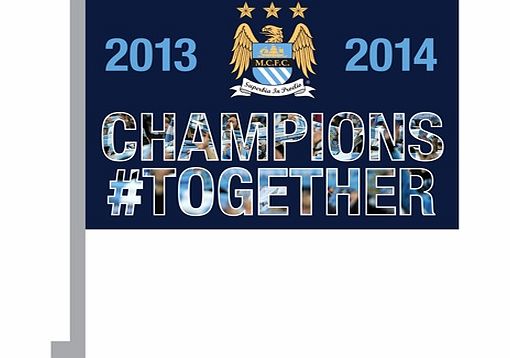 n/a Manchester City Champions #Together Car Flag