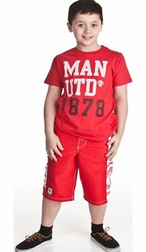 Manchester United Mesh Text Graphic T-Shirt - OT