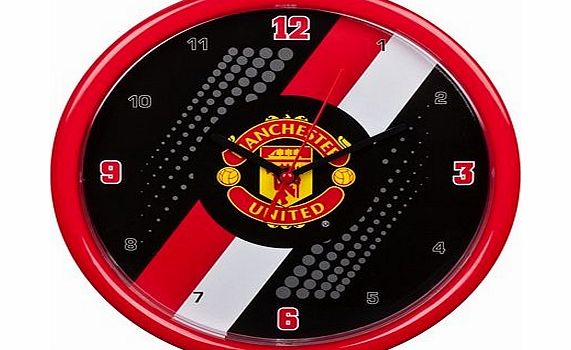 n/a Manchester United Stripe Wall Clock clkepstcirmnu