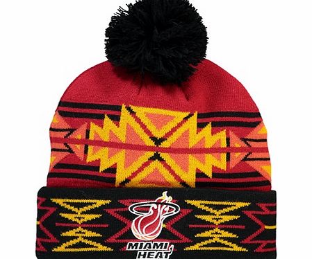 n/a Miami Heat Geo-Tech Cuff Bobble Hat