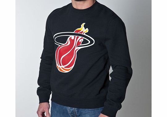 n/a Miami Heat Team Logo Crew Sweatshirt `LOGO