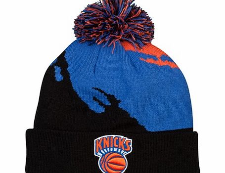 New York Knicks Paintbrush Bobble Knit Hat Black