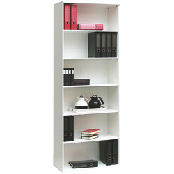 n/a (O) 4 Shelf White Bookcase from the Black