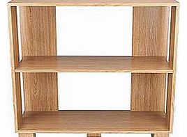 Oak Effect Shelving Unit 3 Tier Display Cabinet Bookcase Shelf Office Storage