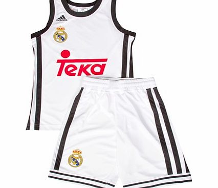 n/a Real Madrid Home Basketball Kit - Kids S08692