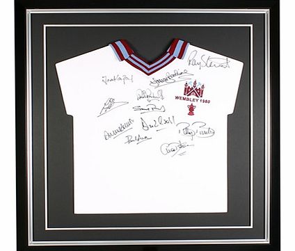 n/a Signed 1980 FA Cup West Ham United Shirt - 29 x