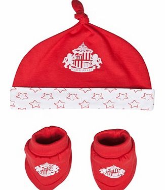 n/a Sunderland Star Hat and Booties - Red/White -