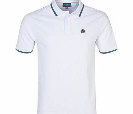 Wimbledon Pique Polo Shirt - White 37500-white
