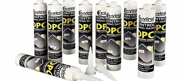 N-Virol DAMP PROOFING DPC INJECTION CREAM 10 x 400ML WITH NOZZLES AND EXTENSION HOSE