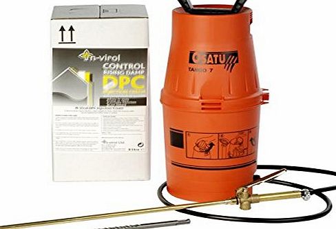 N-Virol DAMP PROOFING DPC INJECTION CREAM 8LTR KIT WITH PUMP AND DRILL BIT