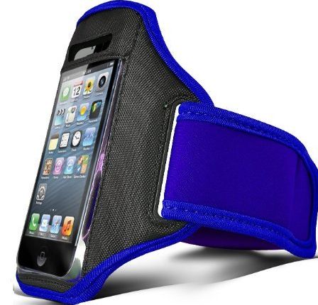  Blue Sports Armband Strap Pouch Case Cover for Apple Iphone 5S