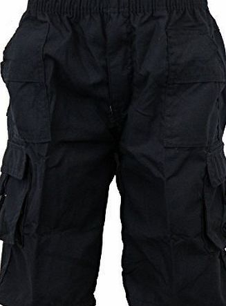 NA Boys Cargo Shorts ZH23 Black Size 6-4/5