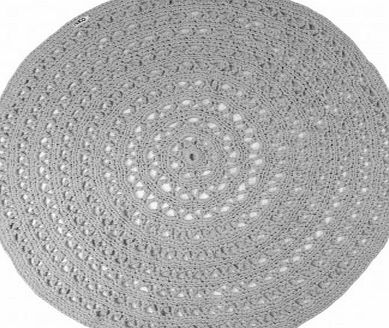 Naco Crochet Round Rug Light grey XL