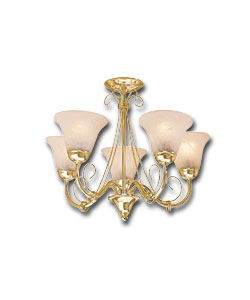 Nadia Brass Effect 5 Light Fitting