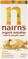 Nairns Organic Oatcakes Herb and Pumpkin Seed