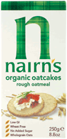 Nairns Organic Oatcakes Rough Oatmeal 250g Box