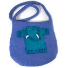 Namaste UK Felt Elephant Bag - Blue