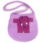 Namaste UK Felt Elephant Bag - Lilac