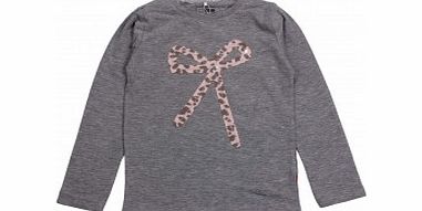 Name It Girls Katrina Grey Marl Long Sleeved Top