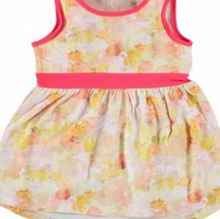 name it Girls Pink Bright Floral Dress - 12-18